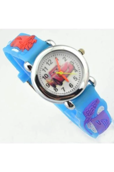 DZC KUZENLER AVM Cars-arabalar Figürlü, 3d Kabartmalı, Silikon Kayışlı Çocuk Kol Saati - 6
