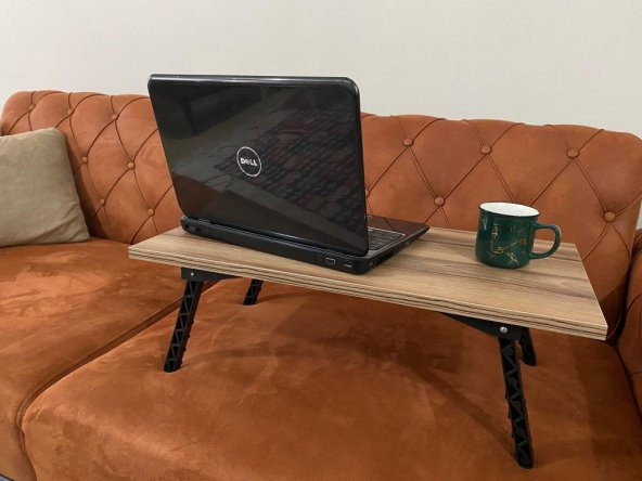 DZC KUZENLER AVM MDF SUYA DAYANIKLI 68X35 KAHVALTI YATAK LAPTOP MASASI DER ÇALIŞMA SEHPA AYAKLARI KATLANIR