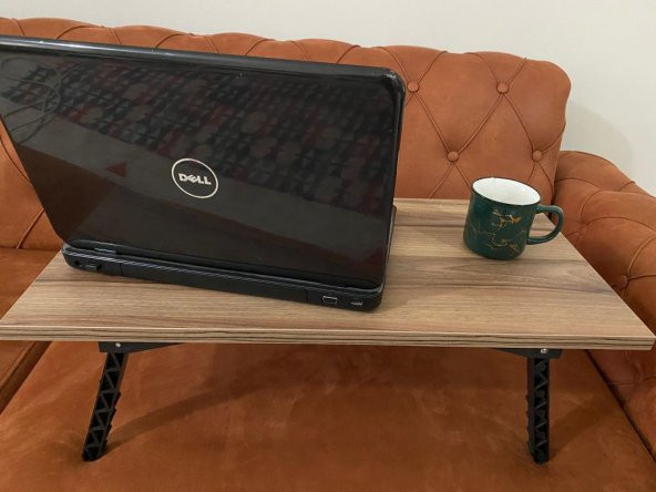 DZC KUZENLER AVM MDF SUYA DAYANIKLI 68X35 KAHVALTI YATAK LAPTOP MASASI DER ÇALIŞMA SEHPA AYAKLARI KATLANIR - 2