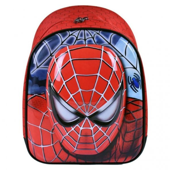 kreş & Anaokulu Çocuk Sırt Çantası ÖRÜMCEK SPDERMAN Karakter 3-6 Yaş 5d Kabartmalı Kumaş Okul Çantası 30CM - 1