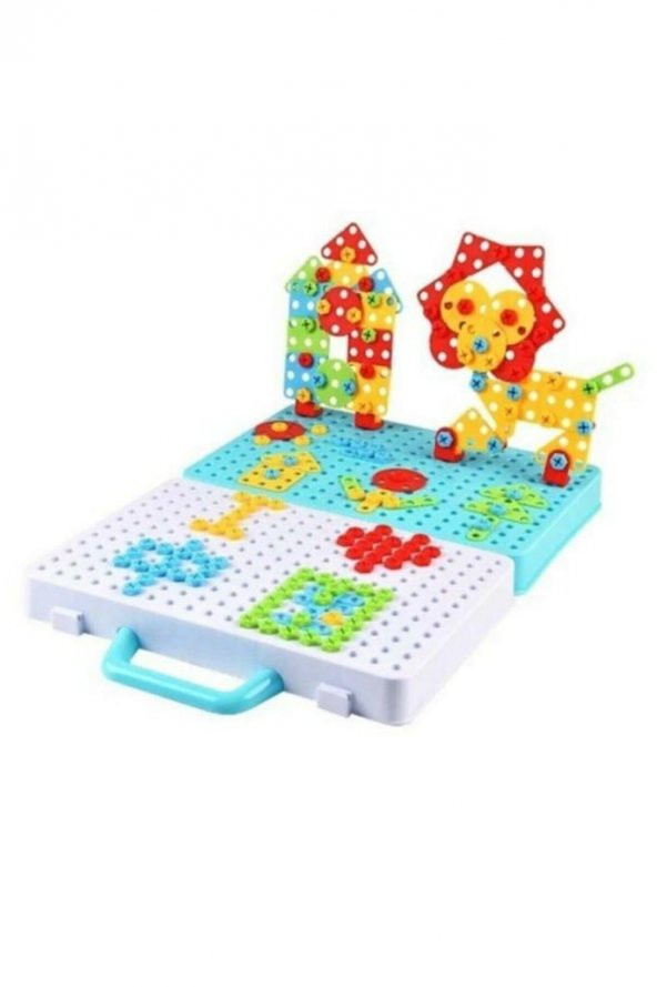 DZC KUZENLER AVM 3d Eğitici Matkap Hayvanlar Ve Geometrik Şekiller Seti 340 Parça - 3