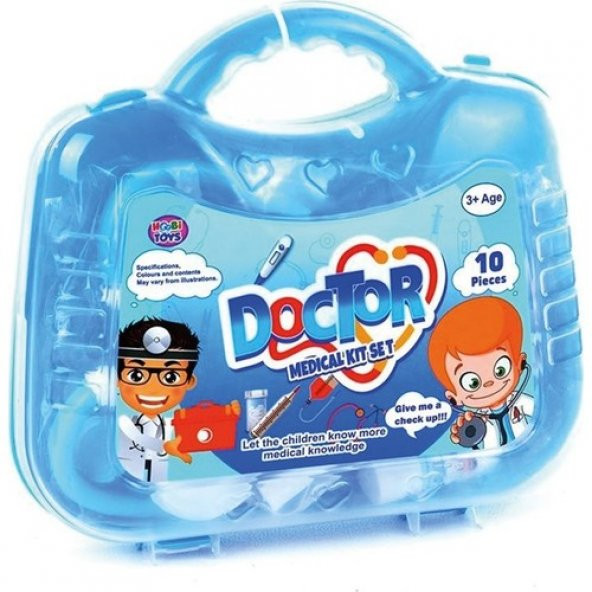 Hobi Toys Mavi Çocuk Medikal Doktor Seti (10 Parça) - 2