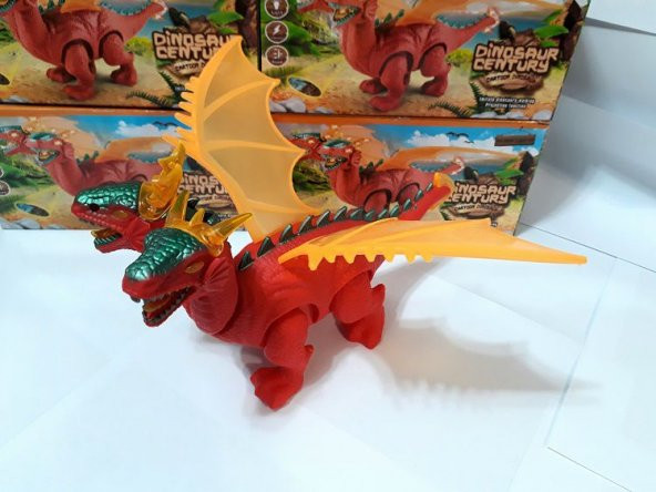 DİNAZOR DİNOSAUR CENTURY SESLİ IŞIKLI YÜRÜYEN OYUNCAK 2 BAŞLI DİNAZOR - 3