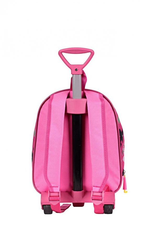 DZC KUZENLER AVM Anaokulu KREŞ Çocuk Valiz Sırt Çantası Çekçekli Happy Lol Bebek Şeker Kız Sert Ön Yüzey 5d Pembe - Resim 3