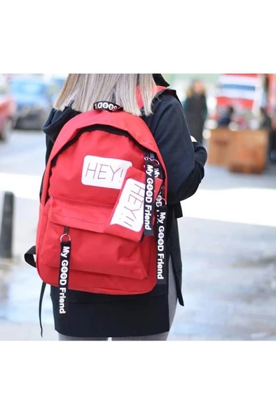 DZC KUZENLER AVM Unisex Hugbag Sırt Çantası Spor Okul Outdoor Laptop Çanta HEY CÜZDANLI - 7