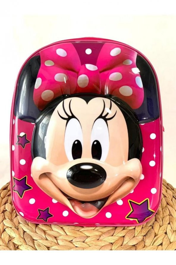 kreş & Anaokulu Çocuk Sırt okul Çantası miki minie mouse 3-6 Yaş 5d Kabartmalı 30CM - 2