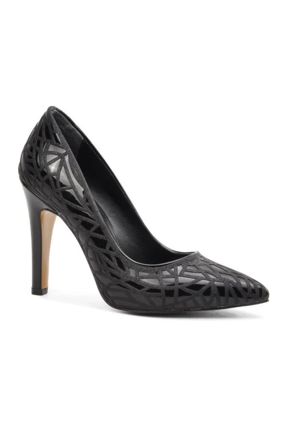 Venüs Siyah Kadın Topuklu Stiletto Ayakkabı