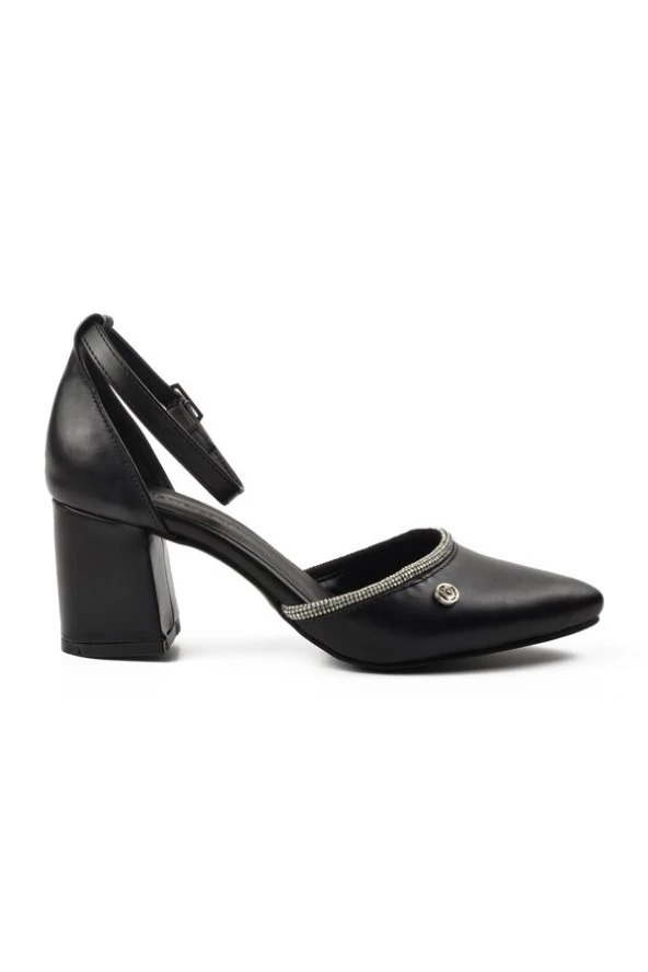 Pierre Cardin Sandalet Siyah Kadın Topuklu Ayakkabı