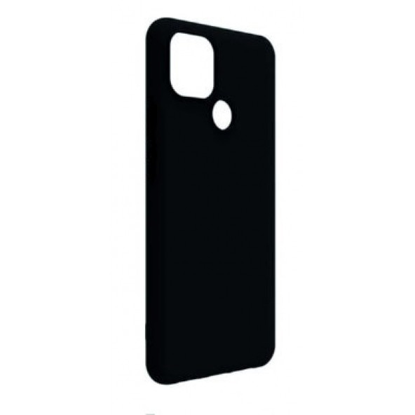 Realme C25 Ruber Case Yumuşak Slikon Kılıf Siyah - 1