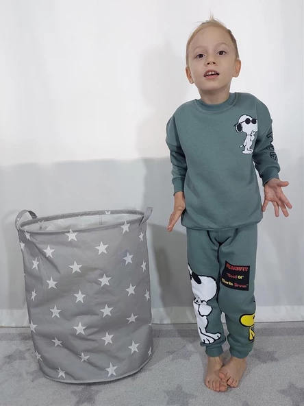 ERKEK ÇOCUK SNOOPY VE SONİC 3 İPLİK PAMUK EŞOFMAN TAKIMI - 4