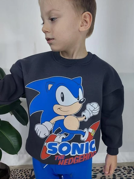 ERKEK ÇOCUK SNOOPY VE SONİC 3 İPLİK PAMUK EŞOFMAN TAKIMI - 2