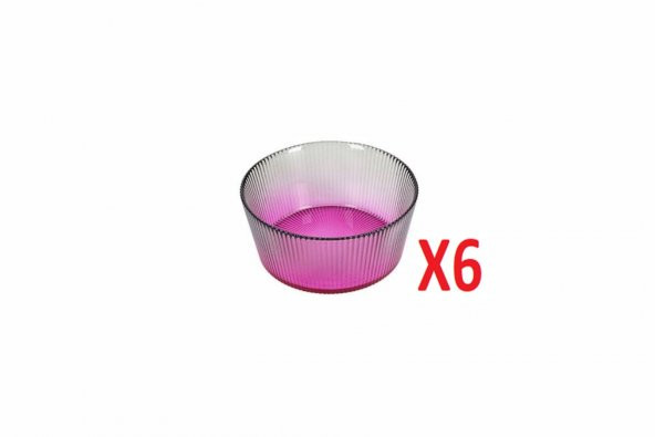 Porland Tirius Pembe-K.Yeşil Kase 13 cm 6lı 04FIA002616 - 1