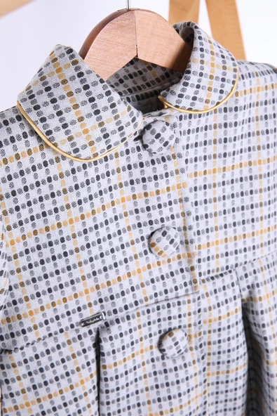 Babyhola Kız Bebek Çocuk Astarlı Ekose Kaban Kışlık 13466 - 11