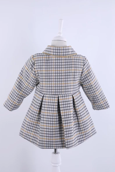 Babyhola Kız Bebek Çocuk Astarlı Ekose Kaban Kışlık 13466 - 5