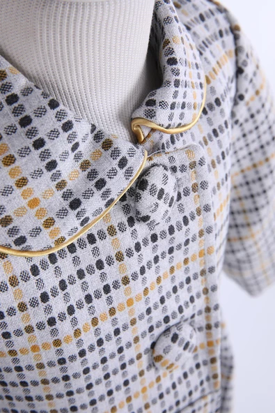 Babyhola Kız Bebek Çocuk Astarlı Ekose Kaban Kışlık 13466 - 7