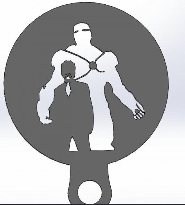 Kahve Şablonu - Tony Stark, Ironman Plastik Aparat