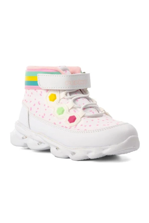 Pepino Beyaz Pembe Kız Çocuk Sneaker Bot