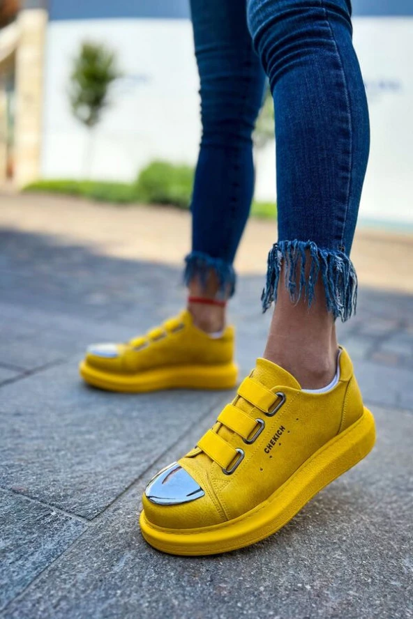 Pabucmarketi Kadın Spor Ayakkabı Sarı