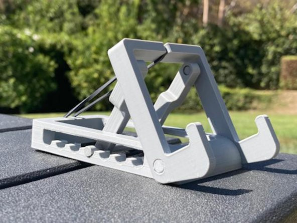 Ayarlanabilir Telefon Standı W / Lastik Bant Plastik Aparat - 1