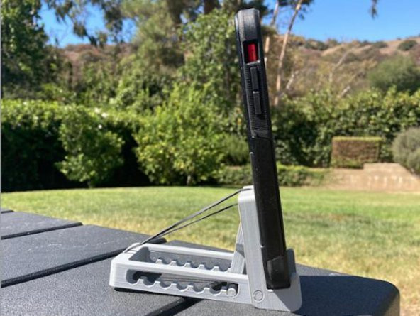 Ayarlanabilir Telefon Standı W / Lastik Bant Plastik Aparat - 4