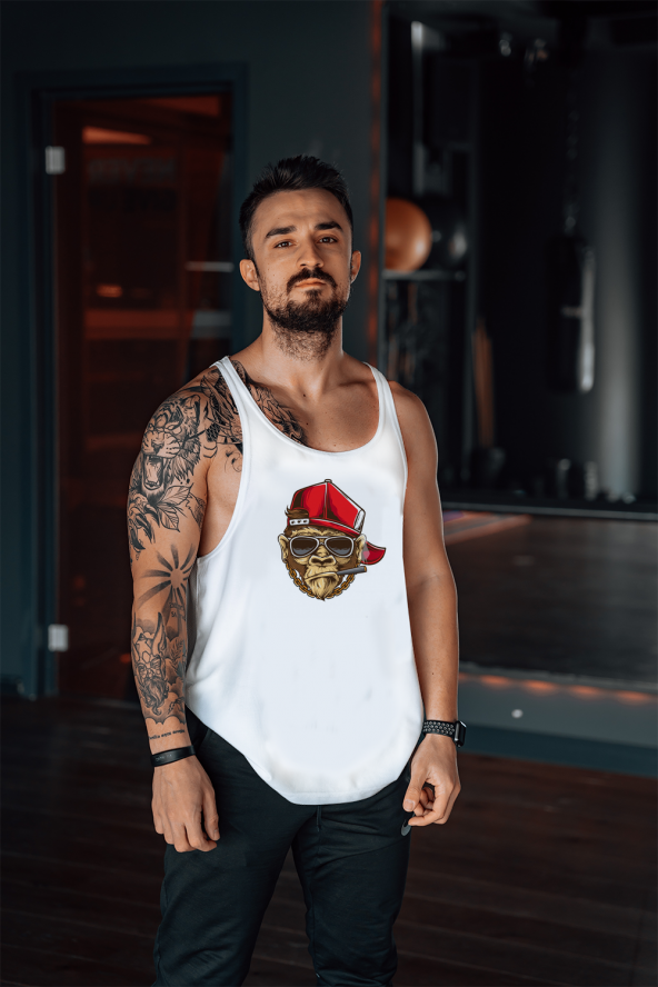MONKEY YANKİE Gym Fitness Tank Top Sporcu Atleti - 1