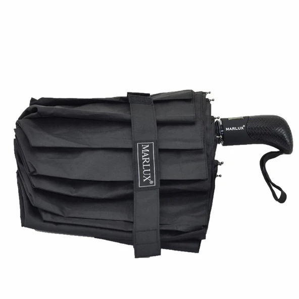 Marlux 1211 Katlanır Otomatik Şemsiye Siyah - 2