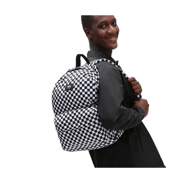Vans Mn Old Skool Check Backpack Sırt Çantası Damalı Beyaz - 5