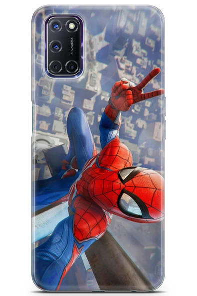 Oppo A72 Uyumlu Kılıf Opus 21 Spiderman Tablo Darbe Önleyici Kapak Sunset