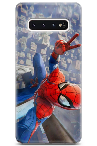 Samsung Galaxy S10 Uyumlu Kılıf Opus 21 Spiderman Tablo Darbe Önleyici Kapak Sunset