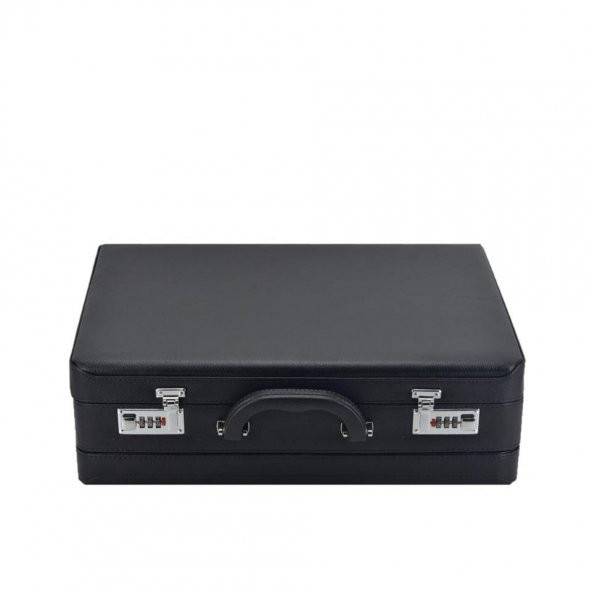 Bond Tipi Çanta Şifreli Körüklü Evrak Çantası Siyah 18 Litre - 2