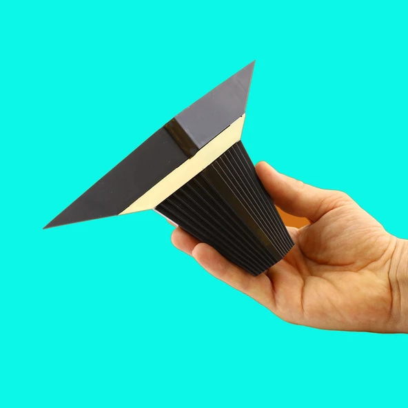 Alcazar Lüks Mobilya Kanepe Sehpa Tv Ünitesi Koltuk Ayağı Baza Ayakları Köşe 12 Cm Siyah Altın - Resim 6