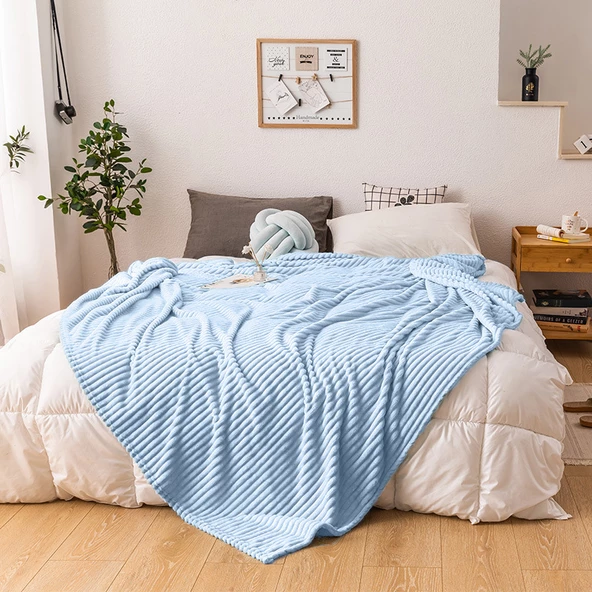 Tek Kişilik Fitilli Yumuşak Dokulu Battaniye 170 x 230 cm - 5