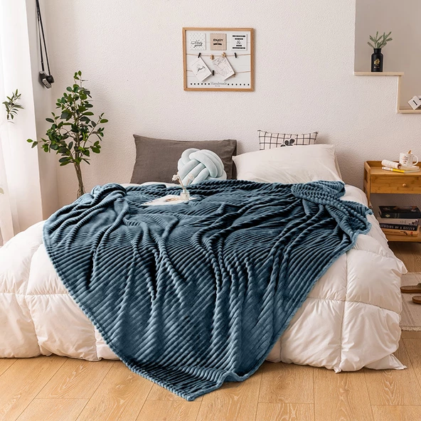 Tek Kişilik Fitilli Yumuşak Dokulu Battaniye 170 x 230 cm - 6