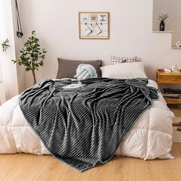 Tek Kişilik Fitilli Yumuşak Dokulu Battaniye 170 x 230 cm - 7
