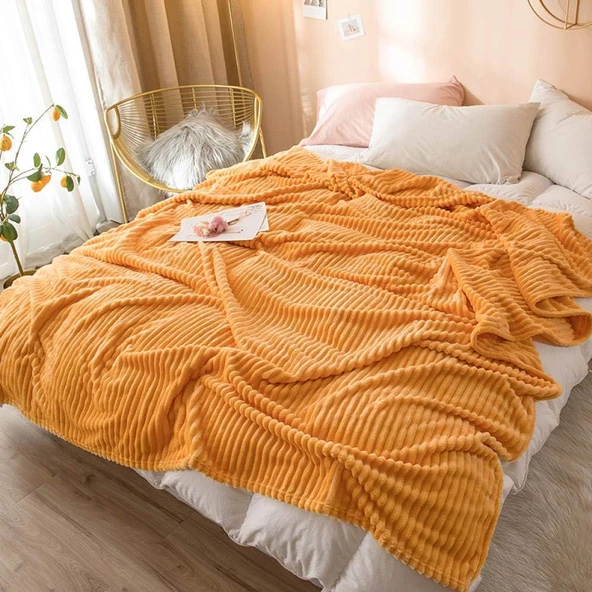 Çift Kişilik Fitilli Yumuşak Dokulu Battaniye 210 x 230 cm - 9