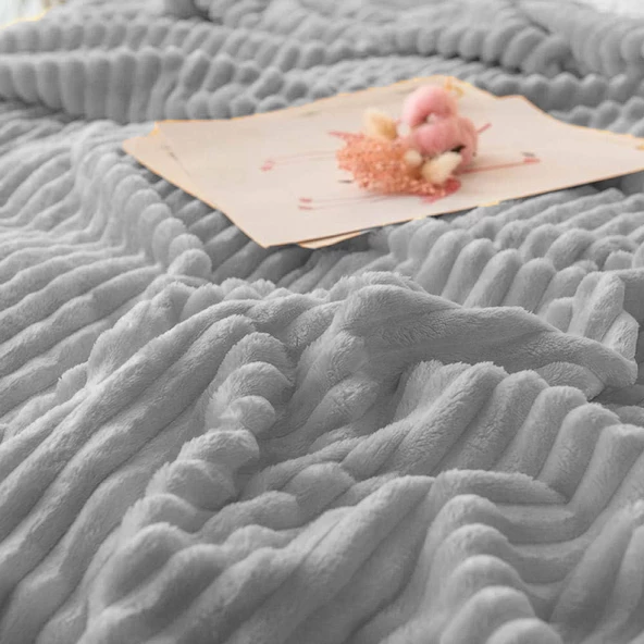 Çift Kişilik Fitilli Yumuşak Dokulu Battaniye 210 x 230 cm - 4