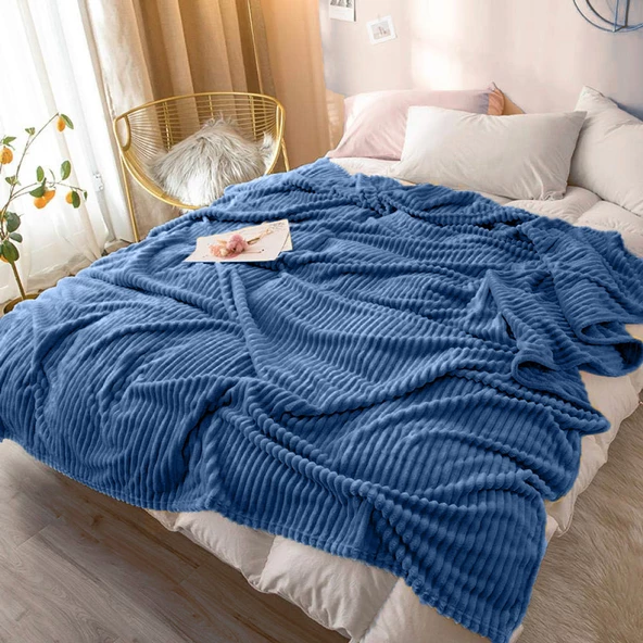 Çift Kişilik Fitilli Yumuşak Dokulu Battaniye 210 x 230 cm - 2