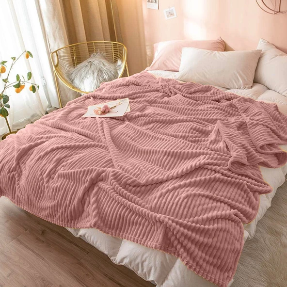 Çift Kişilik Fitilli Yumuşak Dokulu Battaniye 210 x 230 cm - 5