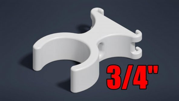 Piksel Şerit İla 3 / 4In Pvc Boru Zip Kravat Kanalı İle Plastik Aparat - 1