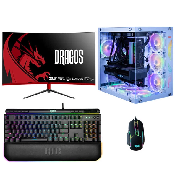 Dragos DRx6169 i7 13700F 16GB Ram 1TB M.2 NVMe SSD 8GB RTX4060Ti 23.6 İnç 165Hz Curved Oyuncu Bilgisayarı