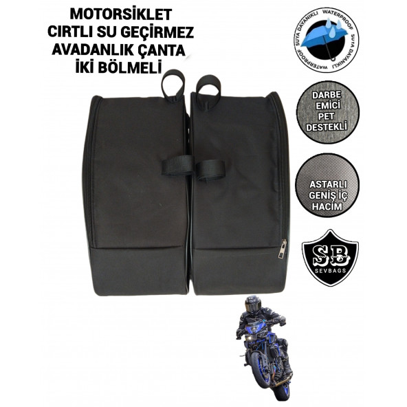 MOTORSİKLET SU GEÇİRMEZ YAN AVADANLIK ÇANTALARI 40CM