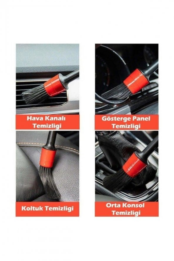 Araç Oto Detaylı Temizlik Fırçası Parlatma Süngeri Seti 8 Parça - 2