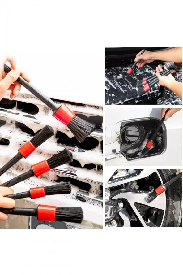 Araç Oto Detaylı Temizlik Fırçası Parlatma Süngeri Seti 8 Parça - 3