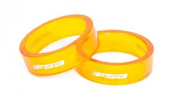 FSA Bisiklet Maşa Yatak Yüzüğü 5mm 1.1/8" Transparan Spacer Portakal (Paketi 10luk)