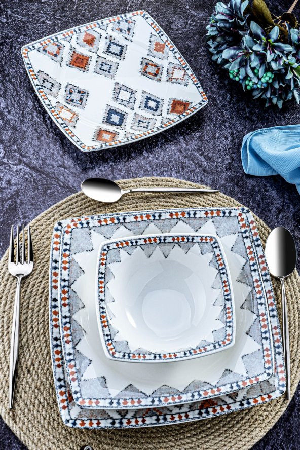 Bambum Noble - 24 Parça Porselen Yemek Takımı Rug