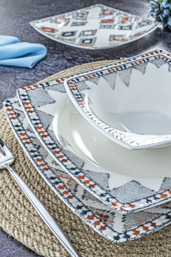 Bambum Noble - 24 Parça Porselen Yemek Takımı Rug - 2