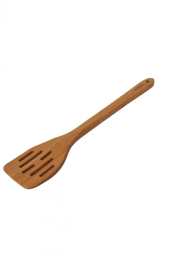 Bambum Capretta Uzun Oluklu Bambu Spatula - Servis Spatulası 40 Cm.