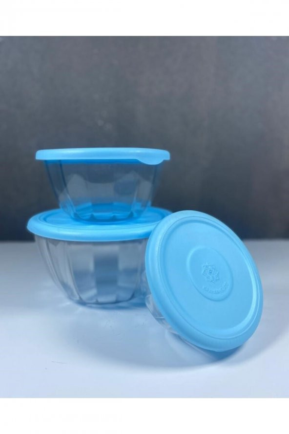 3lü Kapaklı Cam Saklama Kabı Rosita - 2