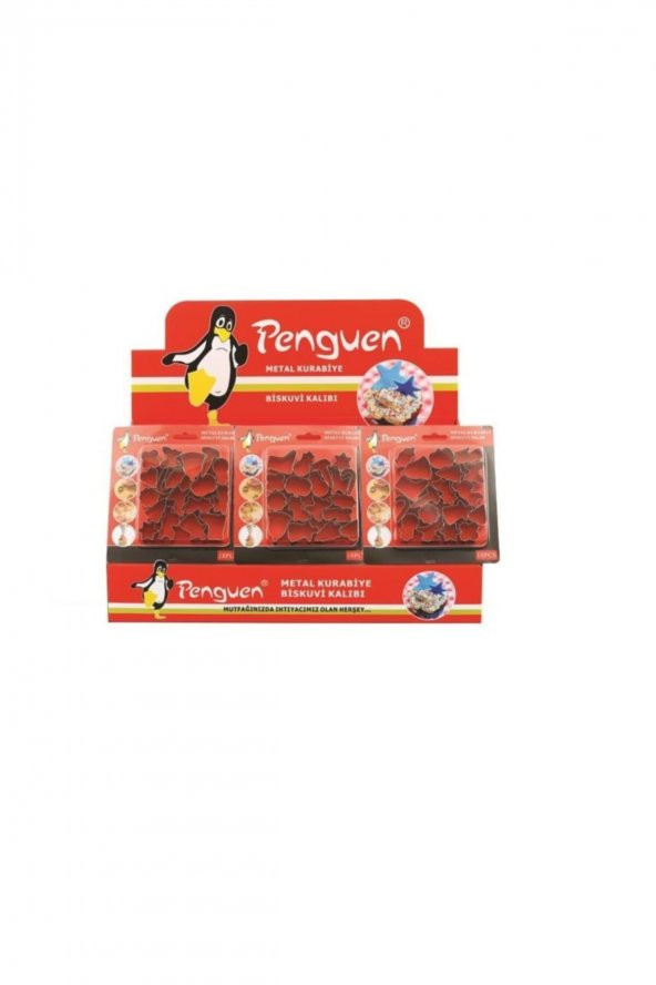 Penguen Mix 18 Parça Metal Kurabiye Kalıbı Png-1712