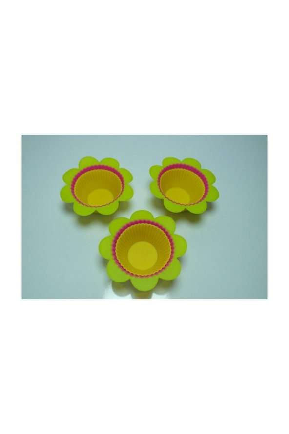 Penguen 1601 Çiçek Silikon Kek Kalıbı 3 Lü 2 Takım